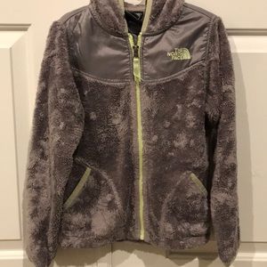 Gray North Face fleece